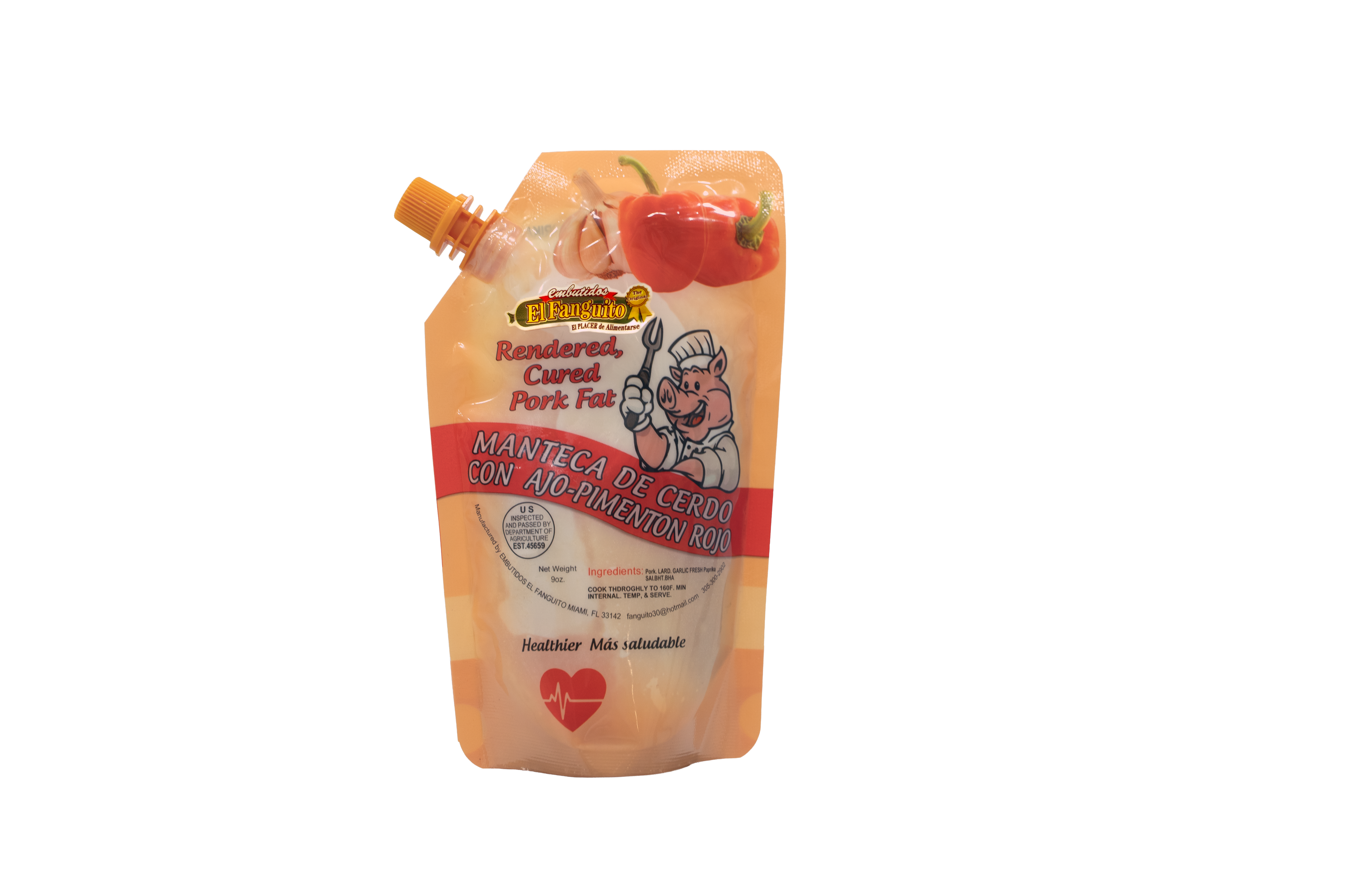 El Fanguito Manteca Criolla de Cerdo con Ajo-Pimiento Rojo