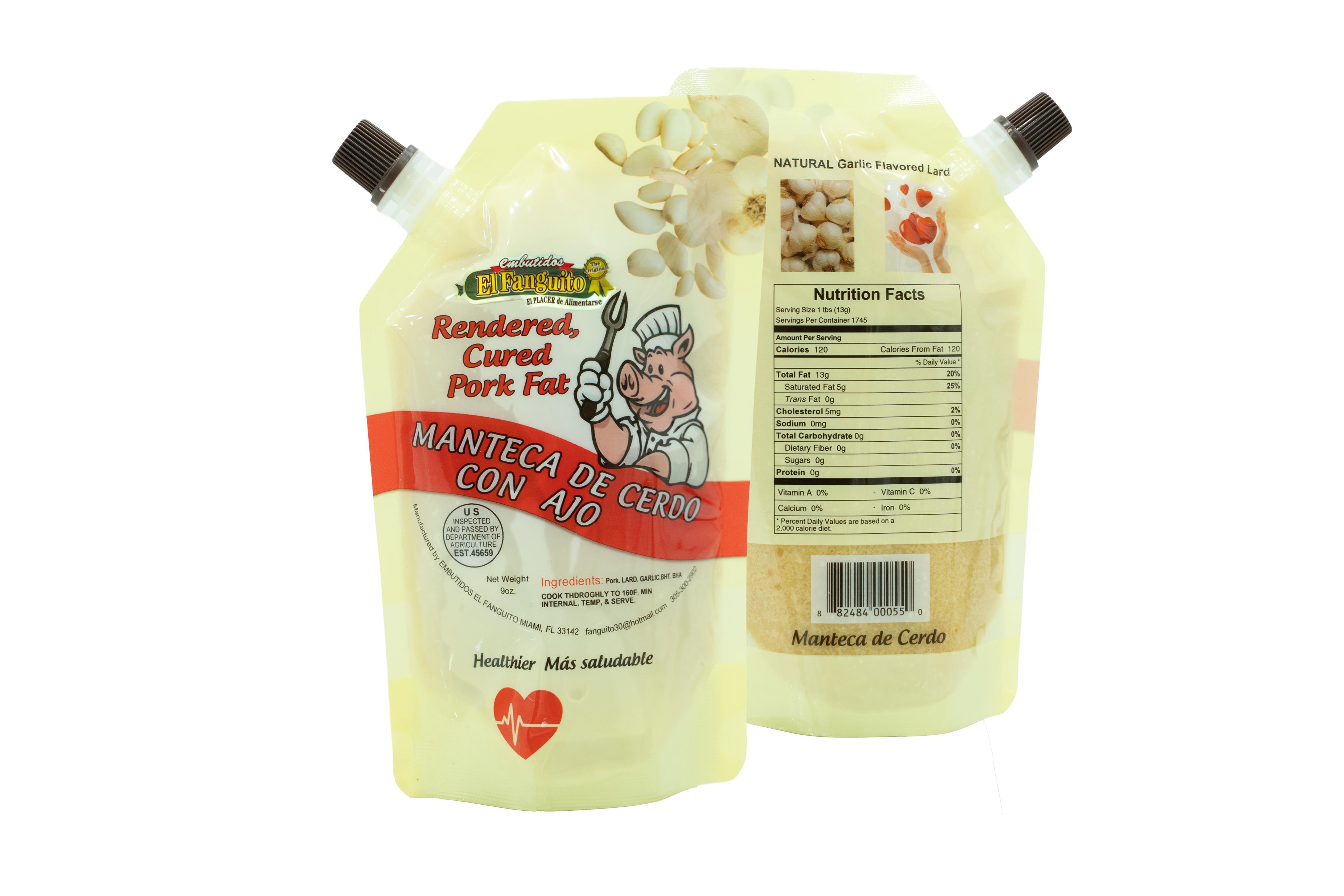 El Fanguito Manteca Criolla de Cerdo con Ajo